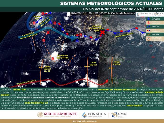 Lluvias intensas en san Luis Potosí, Hidalgo, Oaxaca Y Chiapas: CONAGUA