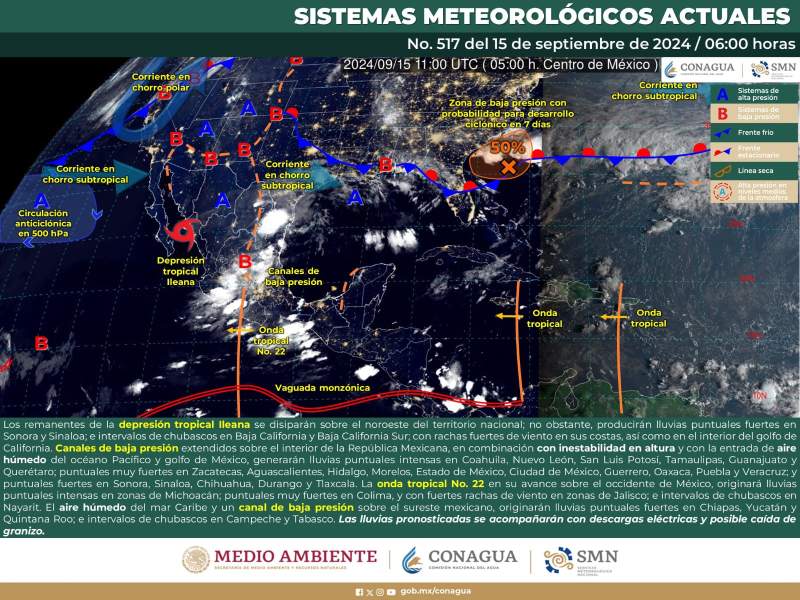 Lluvias puntuales muy fuertes en Oaxaca y Guerrero, pronostica CONAGUA