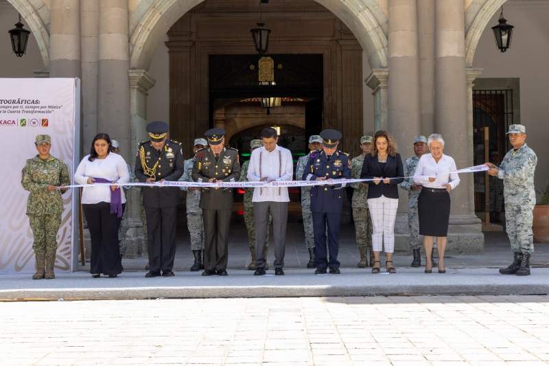 Oaxaca rinde homenaje a las fuerzas armadas y a AMLO con exposiciones fotográficas