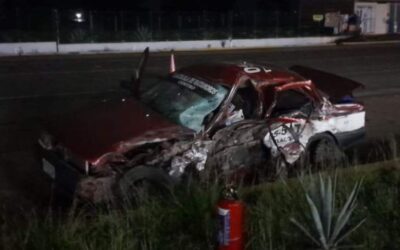 Se registra fuerte accidente sobre la carretera 190