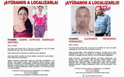 Activa Fiscalía de Oaxaca protocolo de búsqueda, localización e investigación de Sandra Domínguez y Alexander Hernández, hechos ocurridos en la Cuenca
