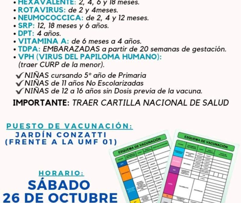 Anuncia IMSS jornada de vacunación básica