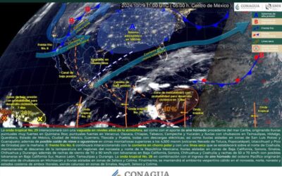 Onda tropical número 29 ocasionará lluvias en el territorio oaxaqueño