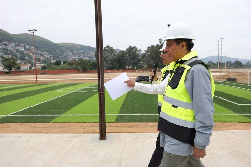 Supervisa Salomón Jara avances del Parque Primavera Oaxaqueña