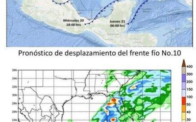 Frente frío número 10 dejará lluvias en la zona norte de Oaxaca