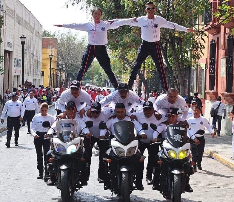 Participa Policía Vial Estatal en Desfile Cívico por el 114 Aniversario de la Revolución Mexicana