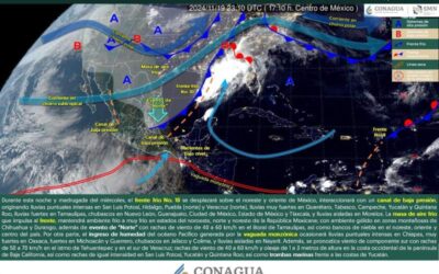 Se pronostican lluvias puntuales intensas en San Luis Potosí, Hidalgo, Puebla Veracruz y Chiapas