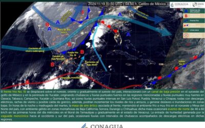 Se pronostican lluvias puntuales intensas en San Luis Potosí, Puebla, Veracruz y Chiapas