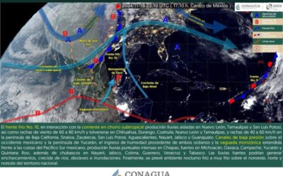 En las próximas horas, se pronostican lluvias puntuales intensas en Chiapas.