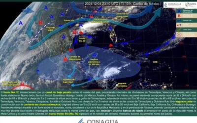 El nuevo frente frío No. 13 se aproximará al norte y noreste del territorio mexicano