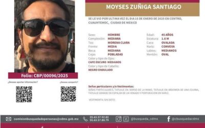Familiares y Compañeros buscan al periodista Moyses Zúñiga Santiago, desaparecido en la CDMX