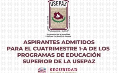 Publica SSPC lista de aspirantes admitidos en la Usepaz
