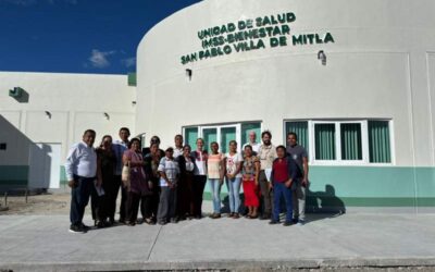 Recorren Claudia Sheinbaum y Salomón Jara nueva Unidad de Salud IMSS-BIENESTAR de la Villa de Mitla