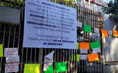 Trabajadores de la JLCyA laboran bajo protesta