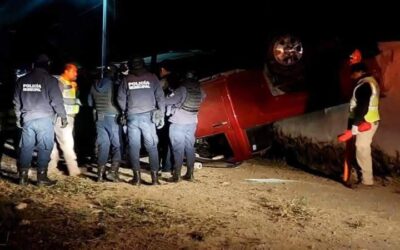 Una persona lesionada deja volcadura en Huitzo