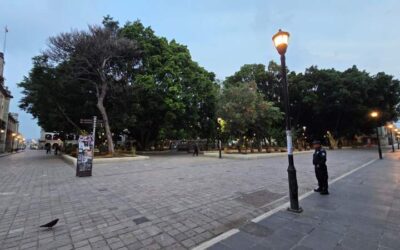 Burócratas abandonan el zócalo
