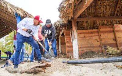 Despliega Sedeco brigada en Cerro Hermoso para apoyar a comunidades afectadas por el huracán Erick