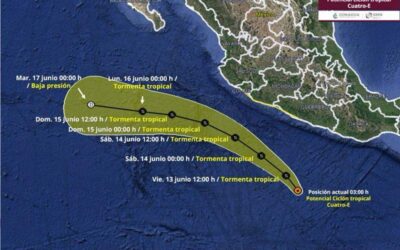 Emite Protección Civil recomendaciones por potencial ciclón tropical Cuatro – E