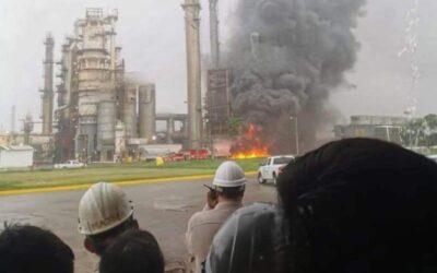 Se reporta incendio en la Refinería de Salina Cruz