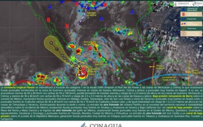 Persistirán lluvias fuertes y condiciones inestables en gran parte de Oaxaca