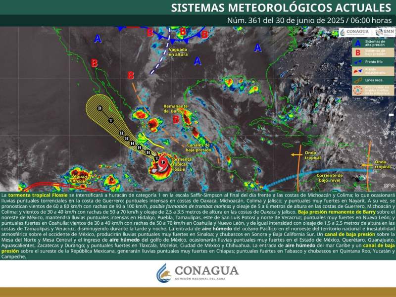 Persistirán lluvias fuertes y condiciones inestables en gran parte de Oaxaca