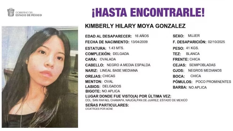 Madre de Kimberly Moya, estudiante de CCH Naucalpan desaparecida en Edomex, pide indagar nexos con secta
