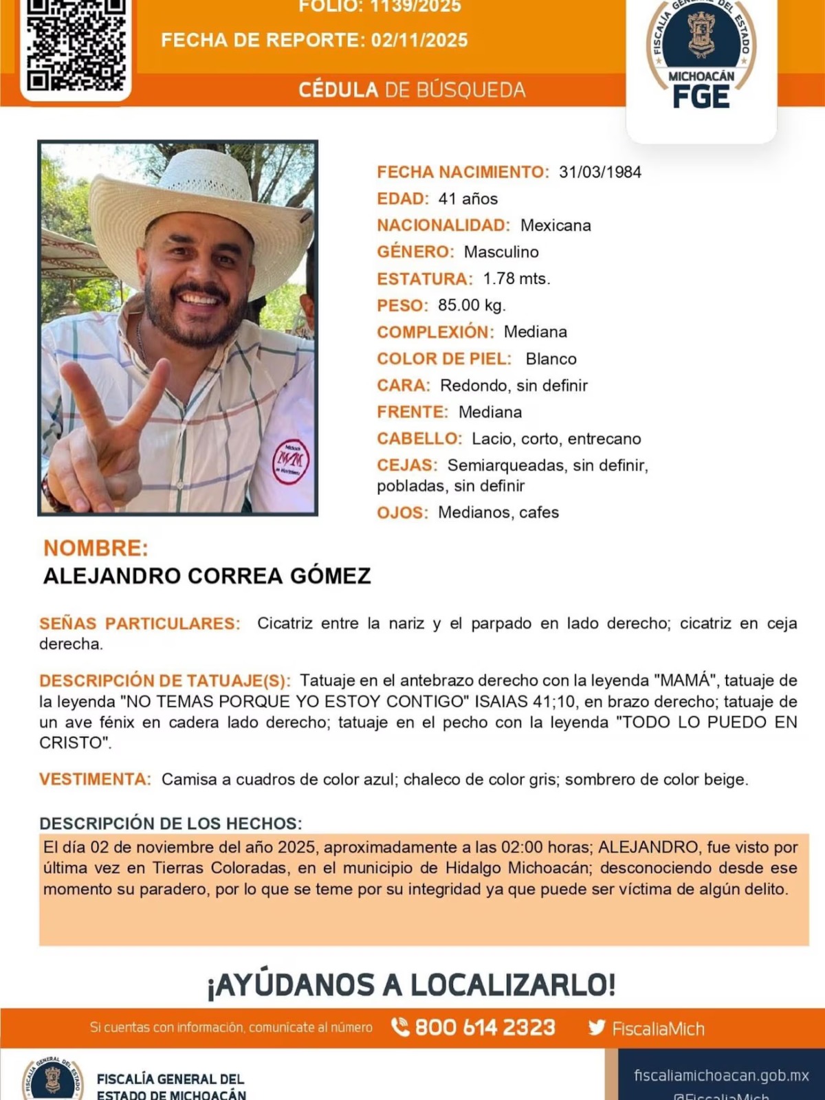 Fiscalía reporta como desaparecido al exalcalde de Zinapécuaro en plena crisis de seguridad de Michoacán