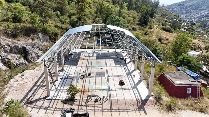 Construye SIC techado en la cancha de usos múltiples de la agencia municipal Guadalupe Victoria