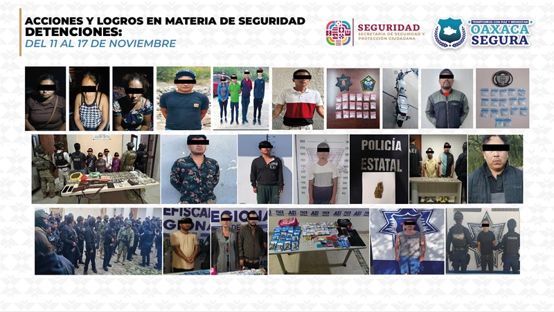 Dan resultados operativos implementados por SSPC para la seguridad, el orden y la paz en Oaxaca