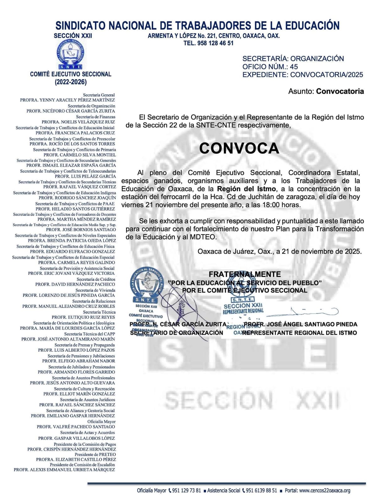 Sección 22 amaga con manifestarse en visita de Claudia Sheinbaum esta tarde en Juchitán