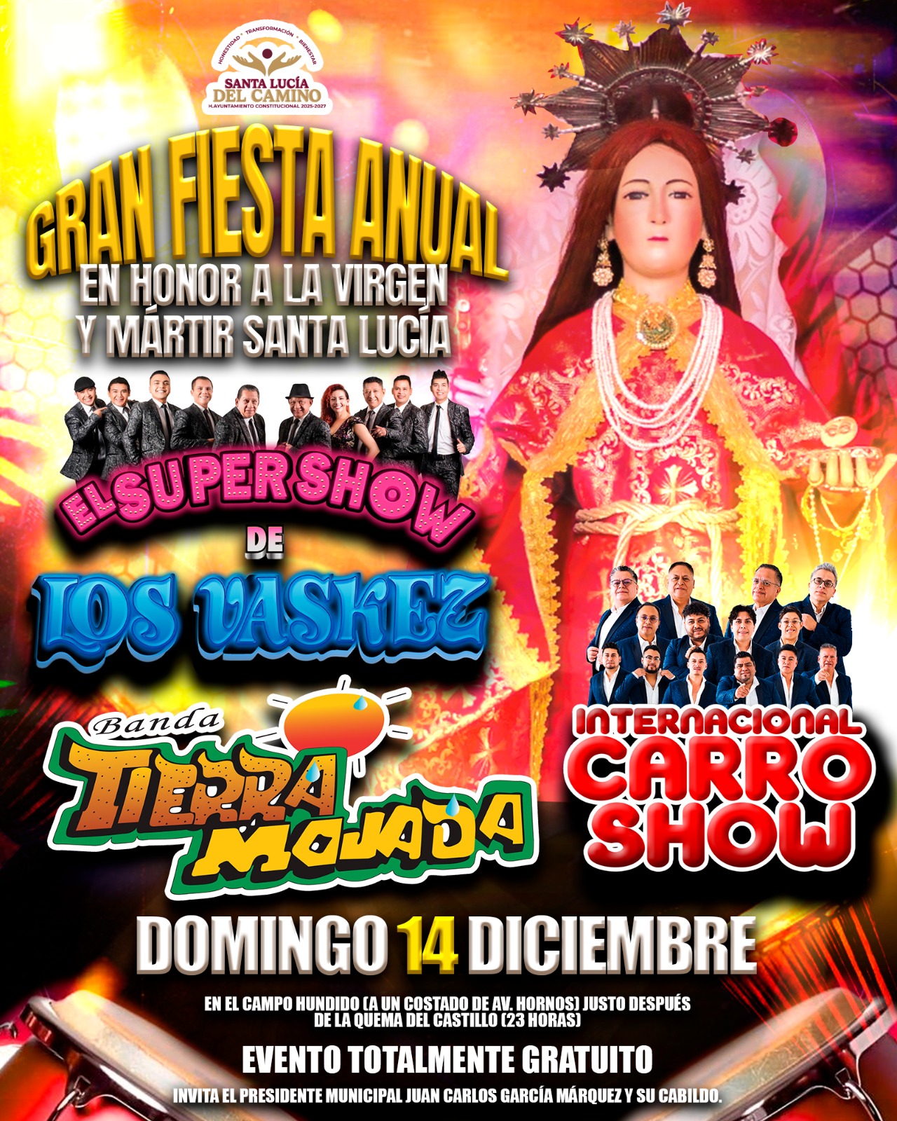 🎉🎊 ¡GRAN BAILAZO DE FERIA ANUAL SANTA LUCÍA DEL CAMINO 2025! 🎊🎉