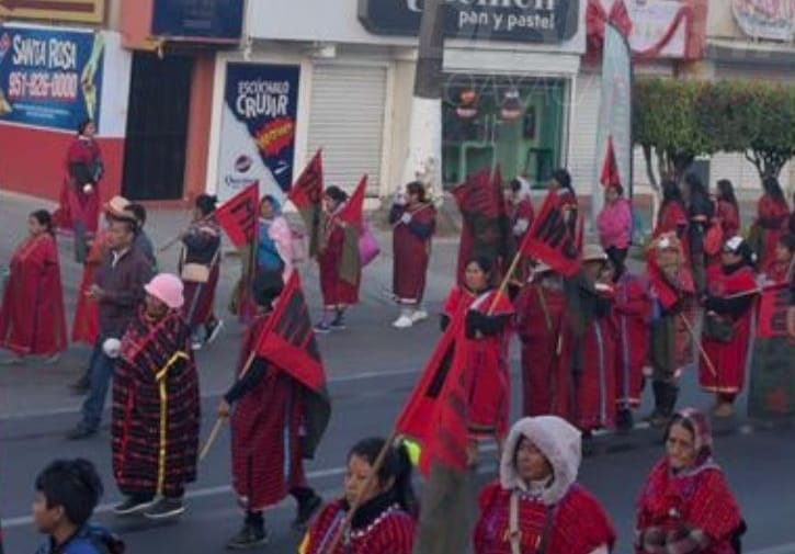 Marcha el MULT en Oaxaca