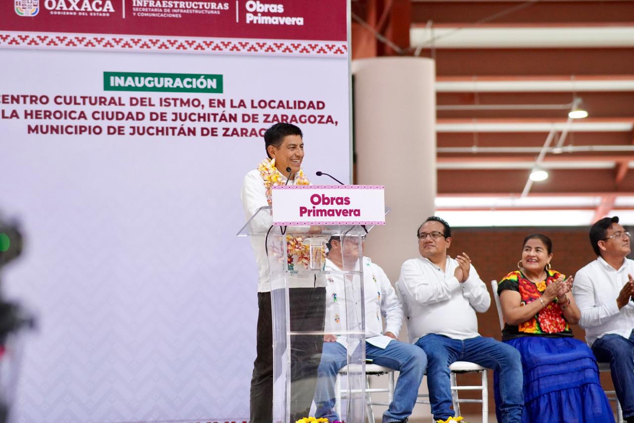 Inaugura Salomón Jara primera etapa del Centro Cultural del Istmo en Juchitán de Zaragoza, obra rescatada del abandono de gobiernos anteriores