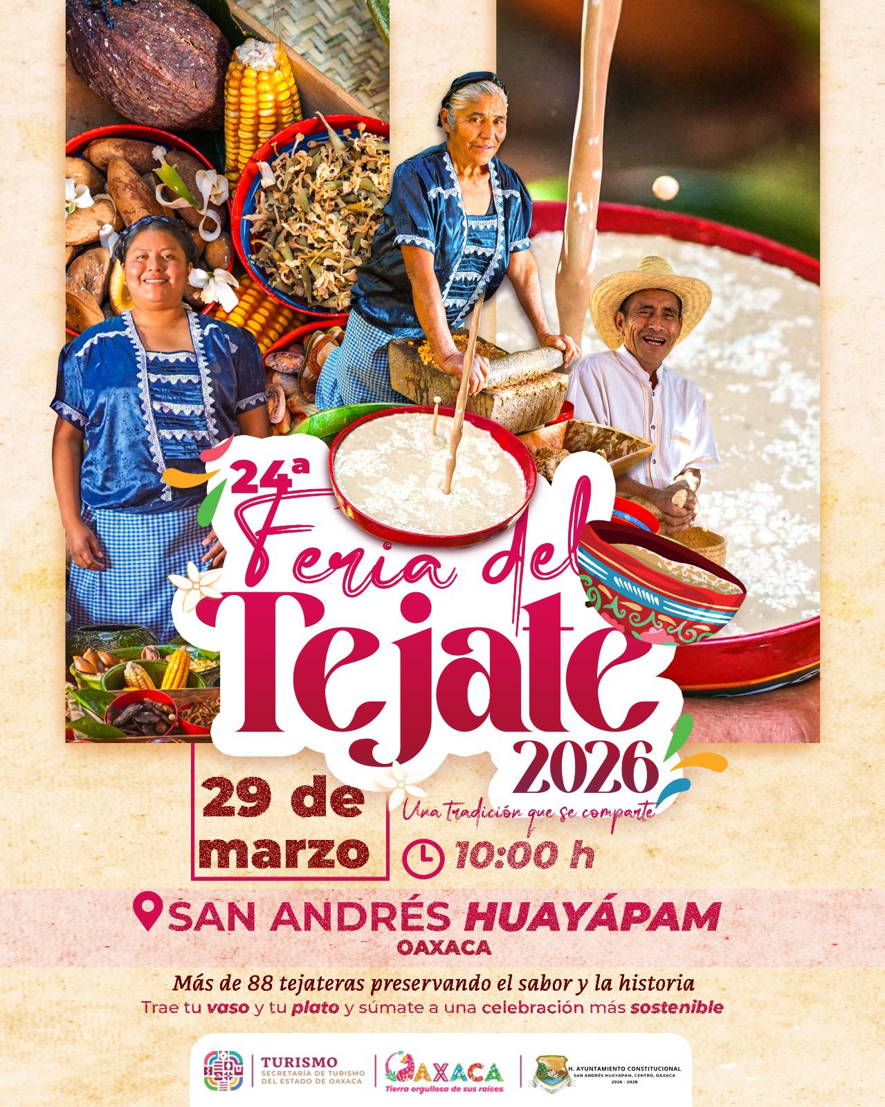 ¡Ya es mañana! La 24ª Feria del Tejate 2026 en San Andrés Huayápam