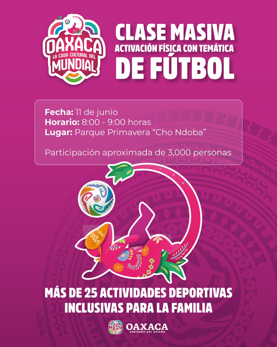 ¡OAXACA, LA CASA CULTURAL DEL FÚTBOL PREPARA ACTIVIDADES DEPORTIVAS PARA TODAS Y TODOS!