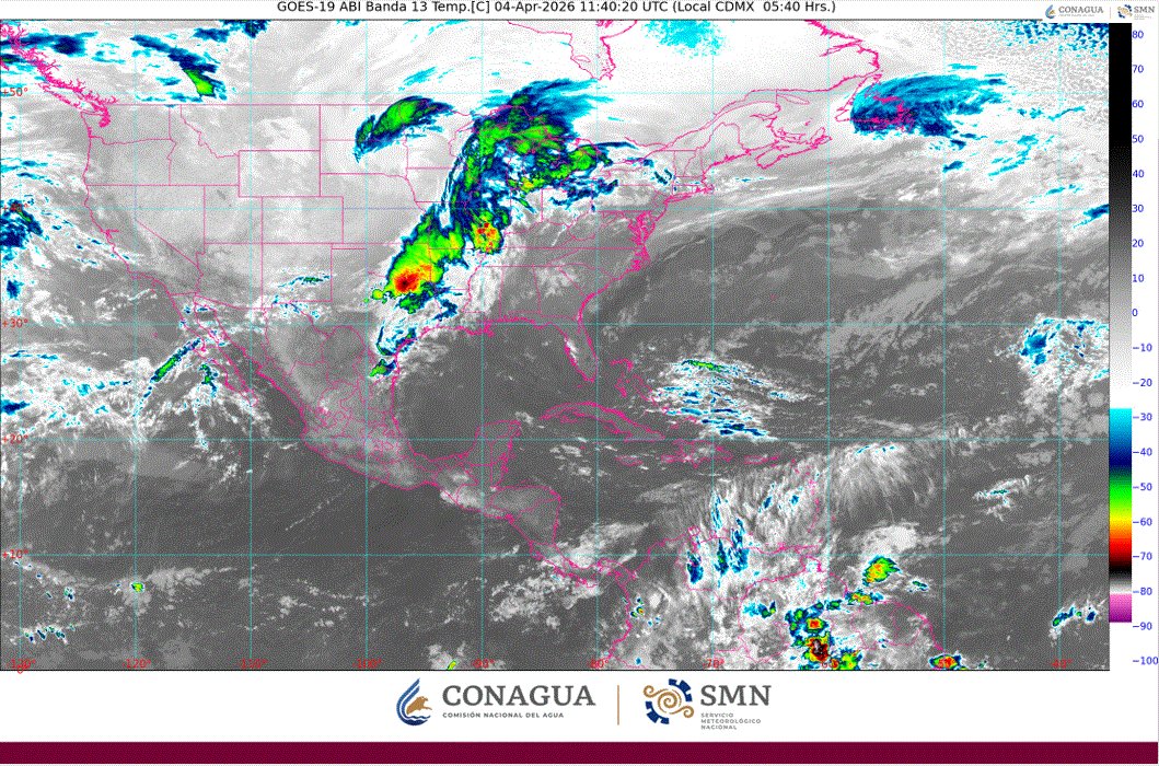 Lluvias puntuales en Coahuila, Nuevo León y Tamaulipas con posibles torbellinos incluyendo Chihuahua