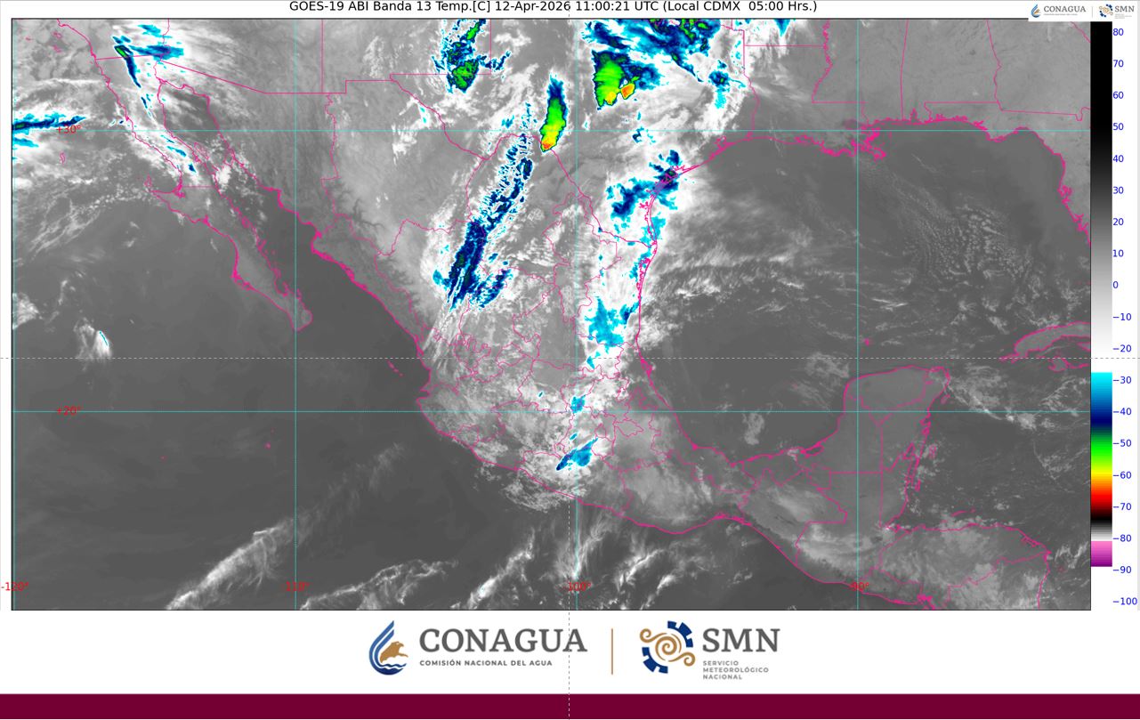Lluvias puntuales fuertes a muy fuertes en el Noreste, Norte y Centro del territorio nacional