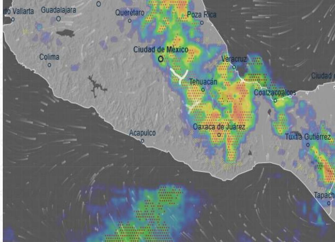 Durante las próximas horas se registrarán lluvias con tormentas fuertes en algunas regiones de Oaxaca