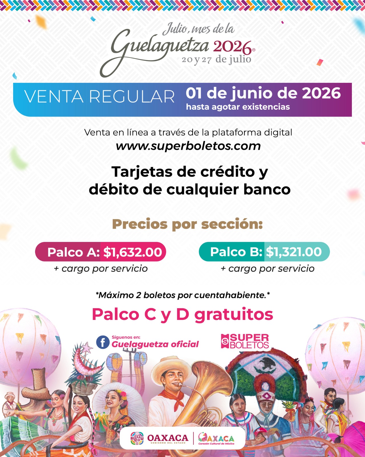 Ya hay fechas para adquirir boletos para Guelaguetza 2026; habrá candados para evitar reventa