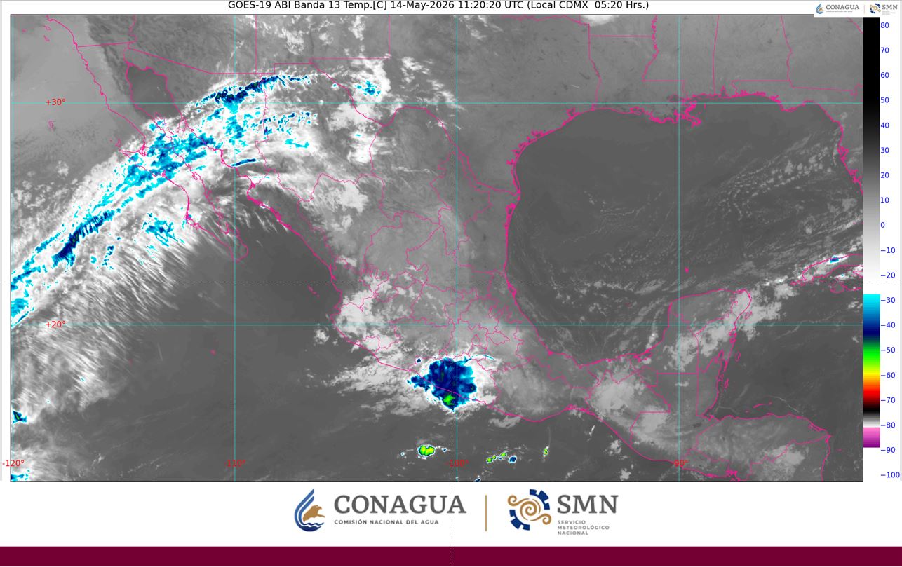 Se prevén lluvias puntuales fuertes en Tabasco, Chiapas, Campeche y Quinta Roo