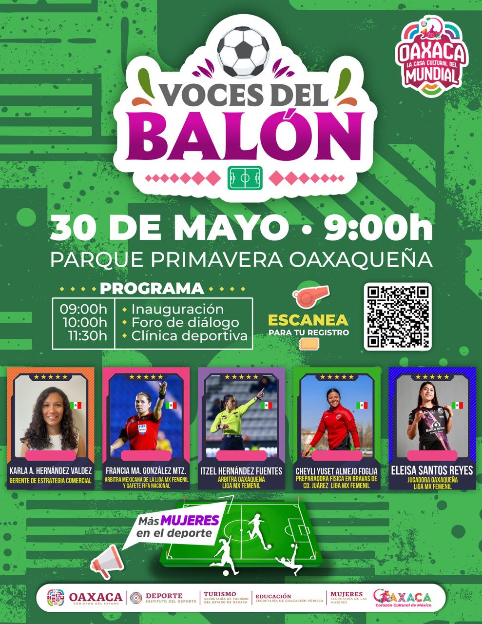 Invita Gobierno Estatal al evento “Voces del Balón” dirigido a mujeres en el deporte