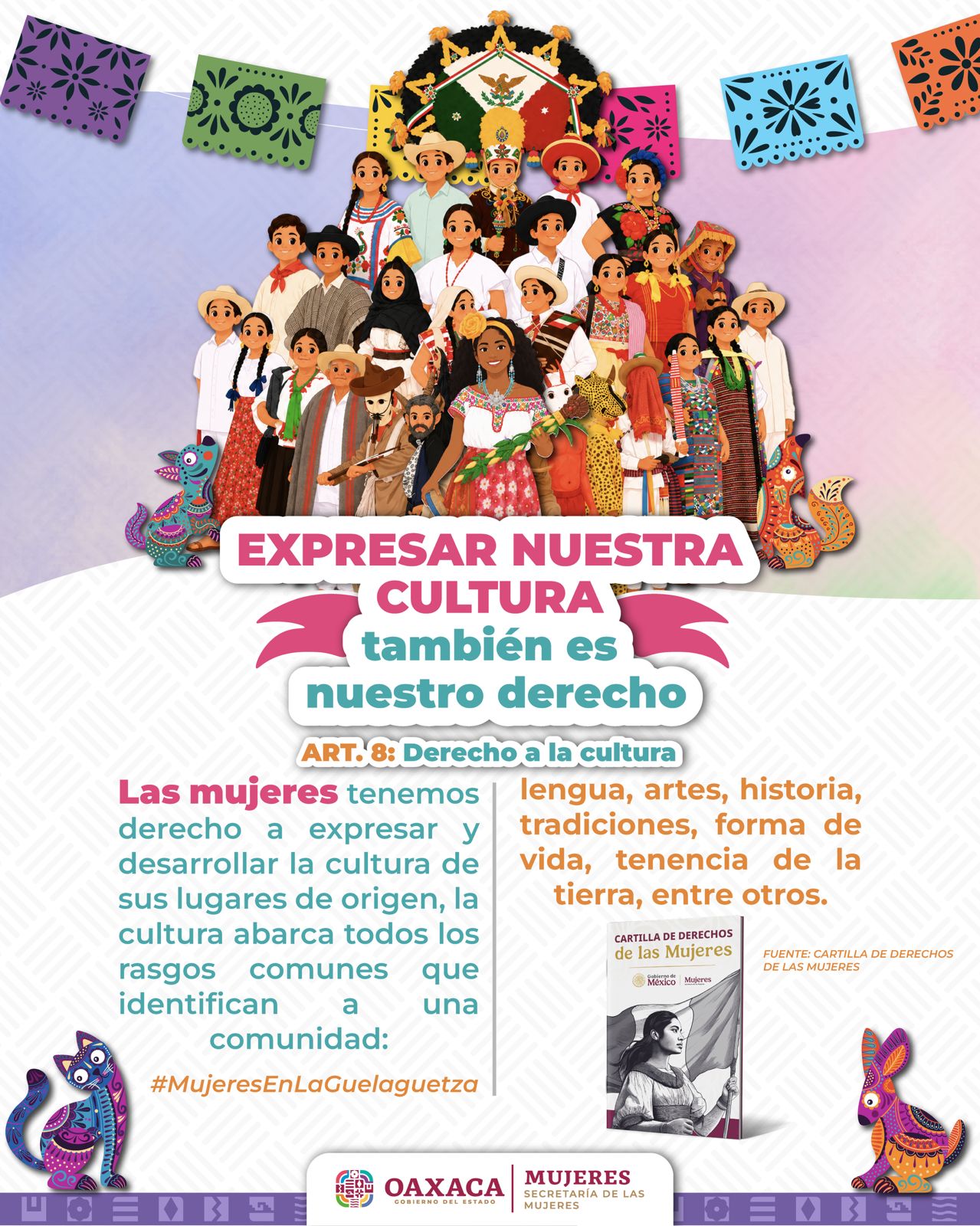 Lanza Secretaría de las Mujeres campaña “Mujeres en la Guelaguetza”