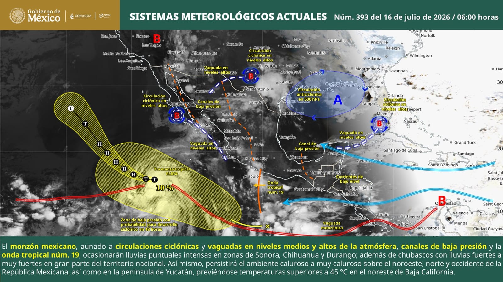 LLUVIAS PUNTUALES INTENSAS EN SONORA, CHIHUAHUA Y DURANGO