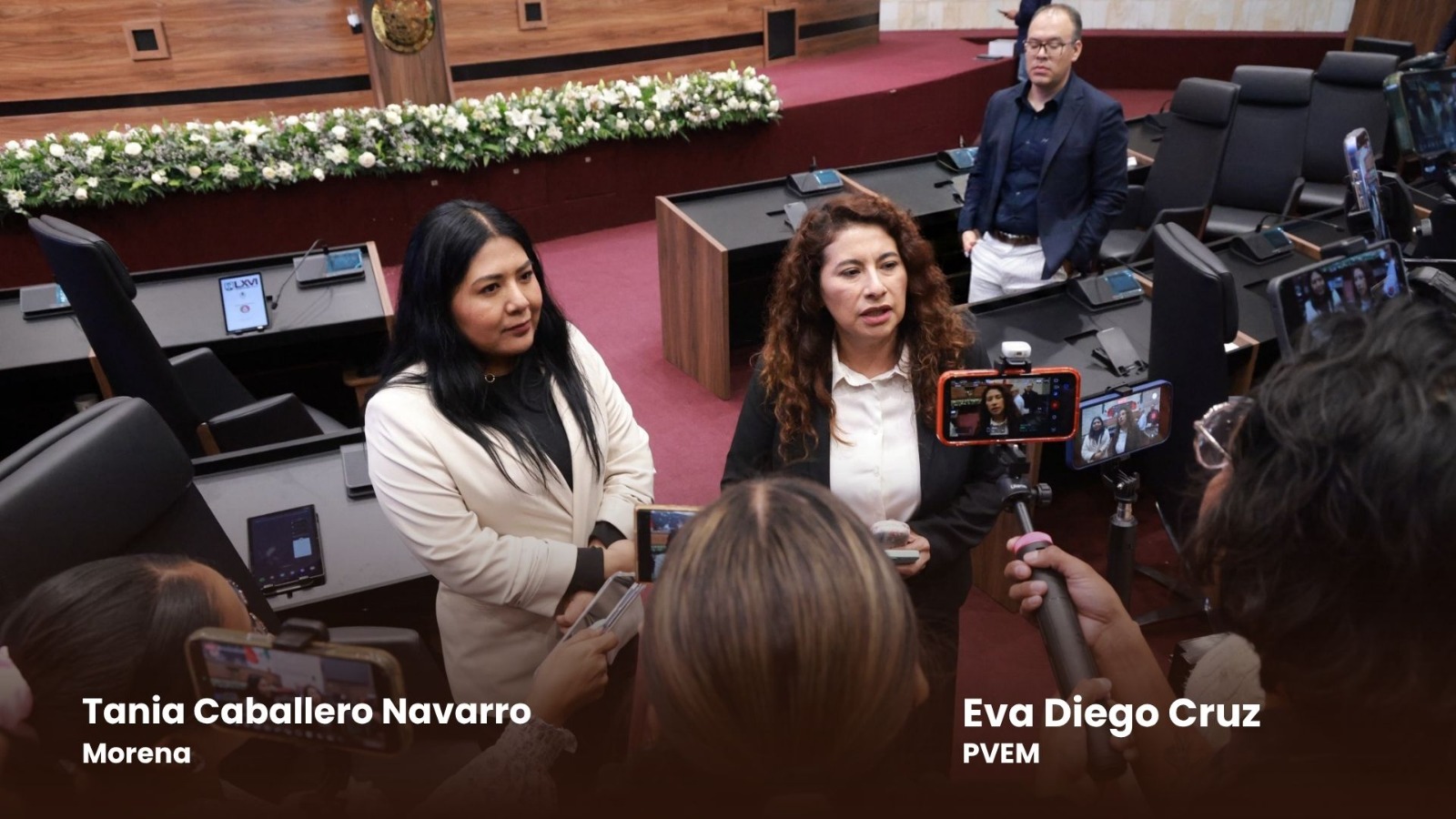 En el Poder Legislativo no hay censura ni favoritismos, se aplica el reglamento por igual a las 42 diputaciones: Eva Diego Cruz y Tania Caballero Navarro